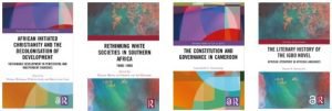 The covers of four books in the open access African Studies series from Routledge
